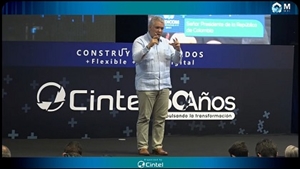 El presidente colombiano en el evento organizado por Cintel - Crédito: Convergencialatina